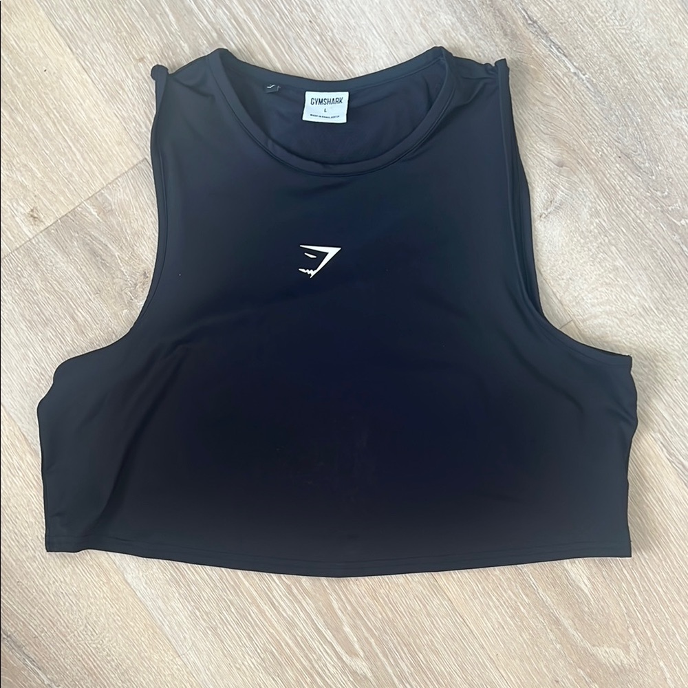 Gymshark Black Sleeveless Crop Tank Top